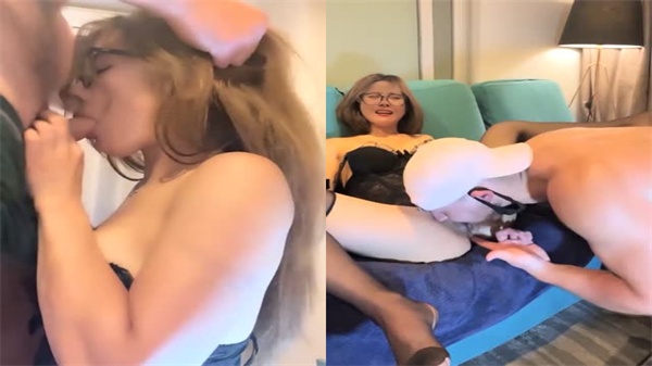 小骚货勾引洋人，巨根怒插嫩嘴深喉